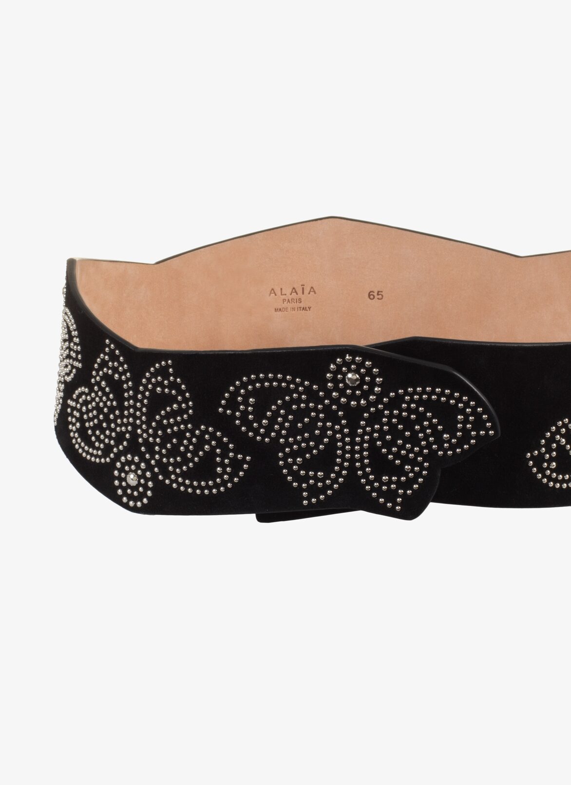 BELT SUEDE PAPILLON BLACK ALAÏA BLACK  BELT SUEDE PAPILLON BLACK